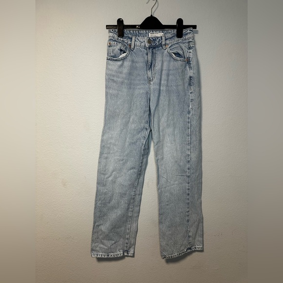 Garage Denim Vintage Straight Kaia Blue Droite Jeans 00/23 VTG Look Light Washed - Picture 1 of 5